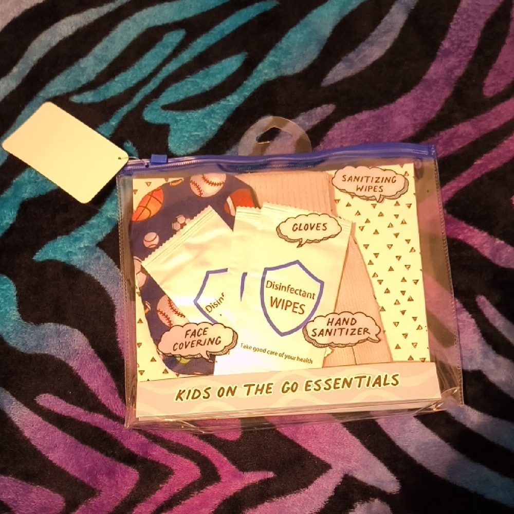 Kids On The Go Essentials with Blue Face Mask